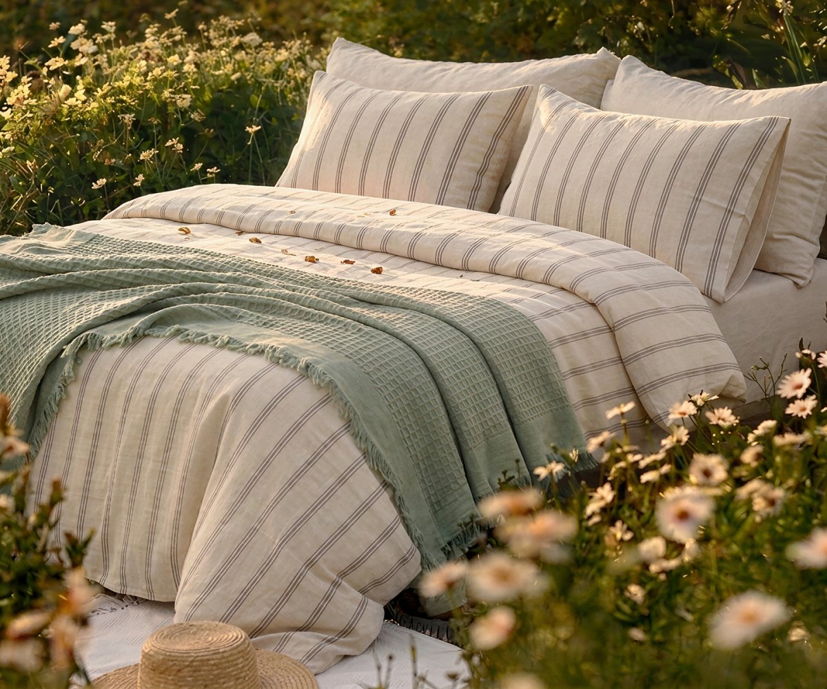 Close-up of soft cotton ranforce fabric